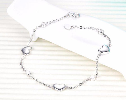 Silver Heart Bracelets