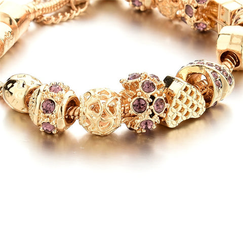 Classy Gold Charm Bracelet