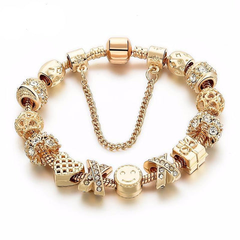 Classy Gold Charm Bracelet