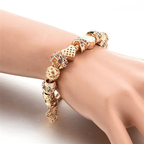 Classy Gold Charm Bracelet