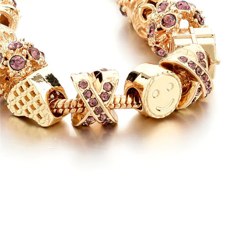 Classy Gold Charm Bracelet