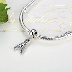 Silvery Letter Charm
