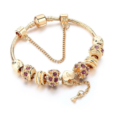 Classy Gold Charm Bracelet
