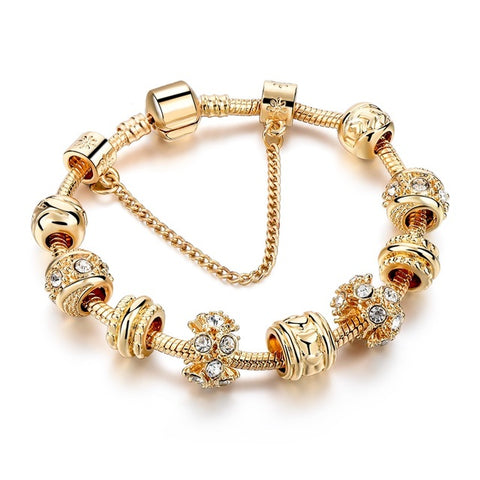 Classy Gold Charm Bracelet