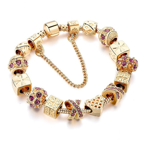 Classy Gold Charm Bracelet