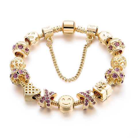 Classy Gold Charm Bracelet