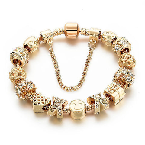 Classy Gold Charm Bracelet