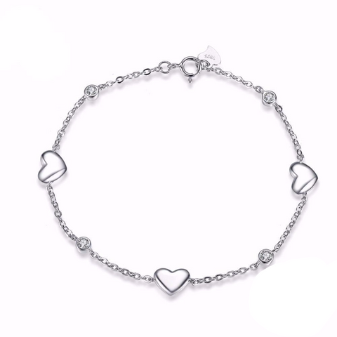 Silver Heart Bracelets
