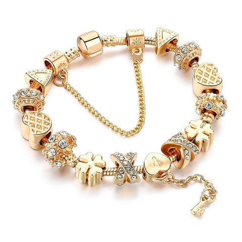Classy Gold Charm Bracelet