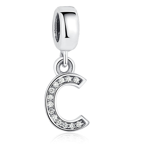 Silvery Letter Charm