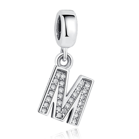 Silvery Letter Charm